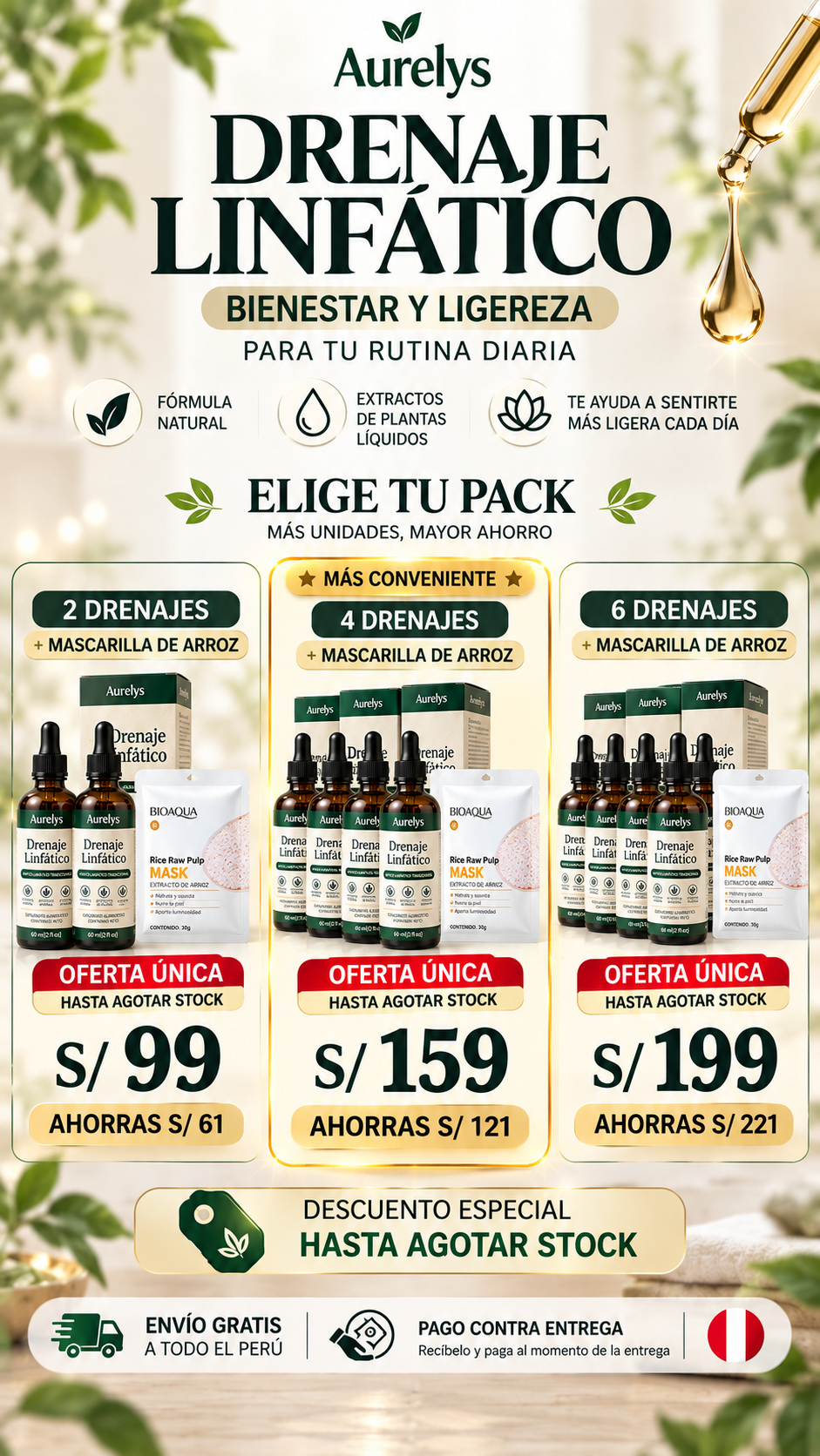 GOTAS HERBALES DRENAJE LINFÁTICO 60ML