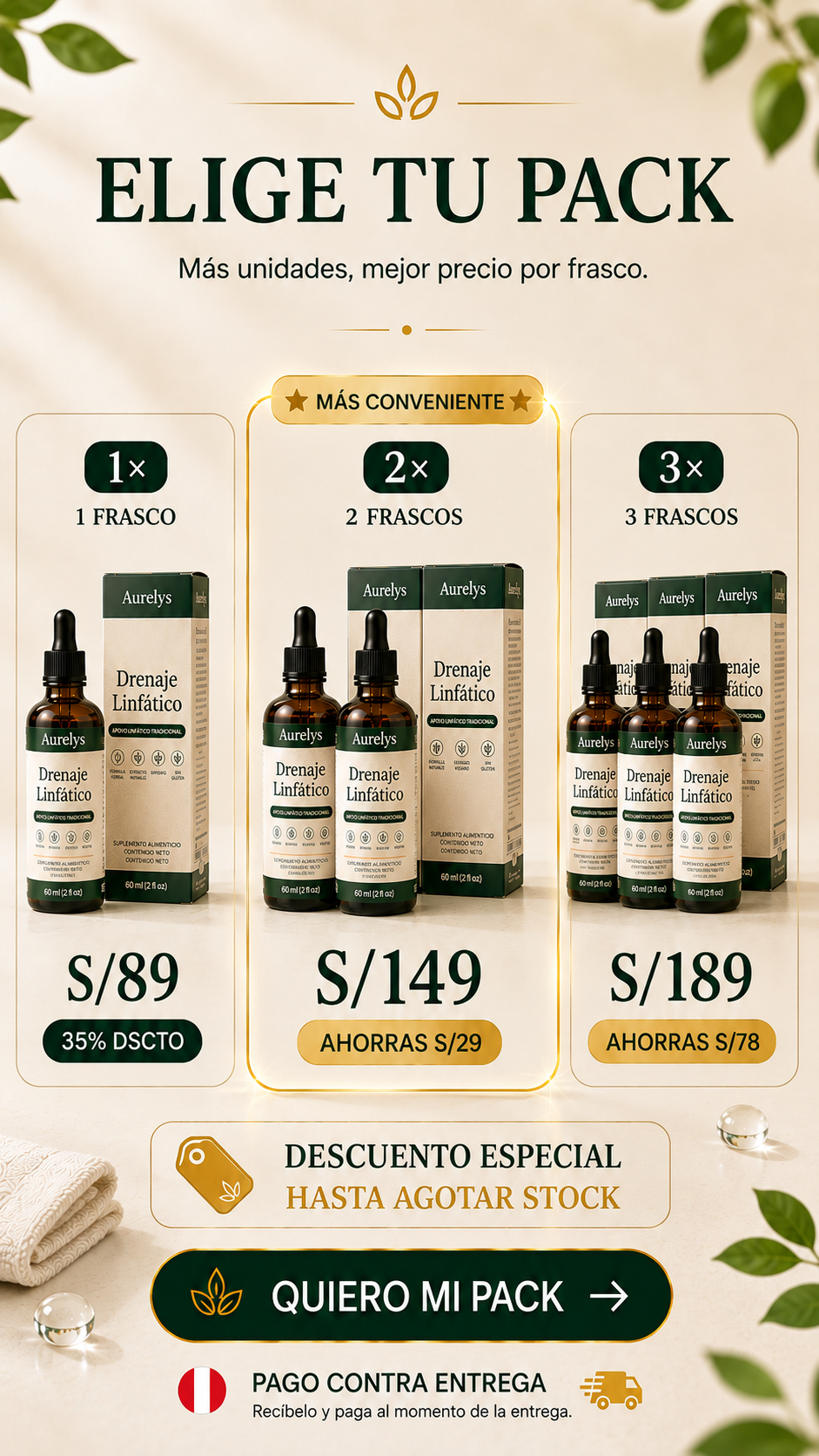 GOTAS HERBALES DRENAJE LINFÁTICO 60ML