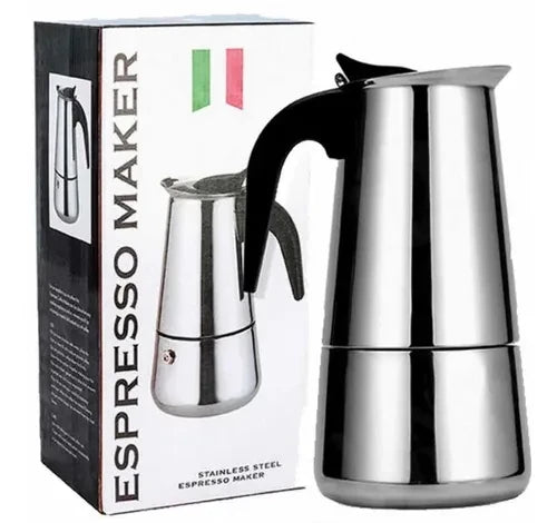 CAFETERA ITALIANA DE ACERO INOXIDABLE