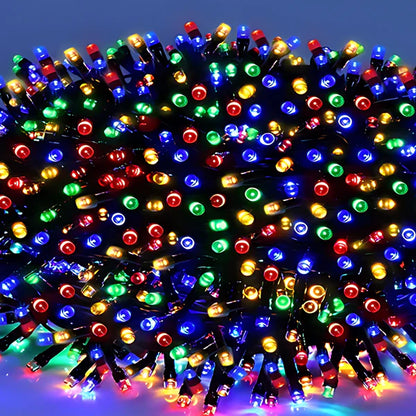 LUCES LED NAVIDEÑAS CON PANEL SOLAR