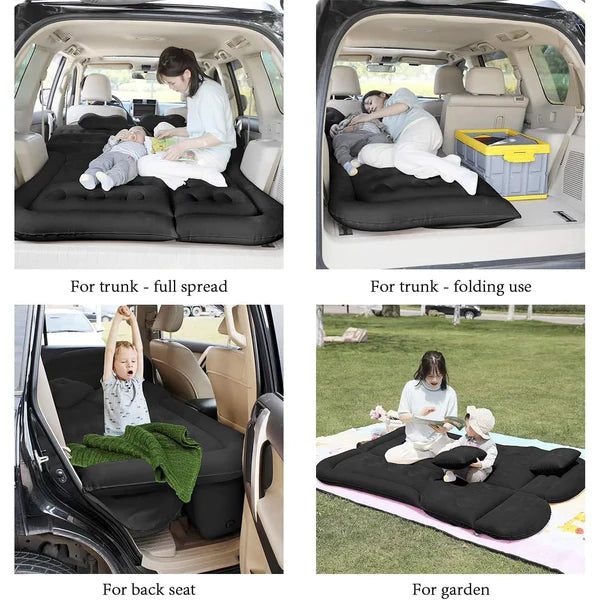Colchón Inflable con Set Almohadas para Auto + Inflador de Regalo