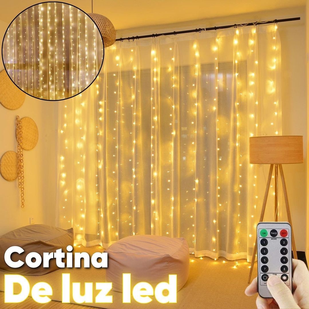 LUCES LED CORTINA HADA 3X3 METROS