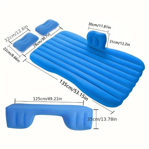 Colchón Inflable con Set Almohadas para Auto + Inflador de Regalo