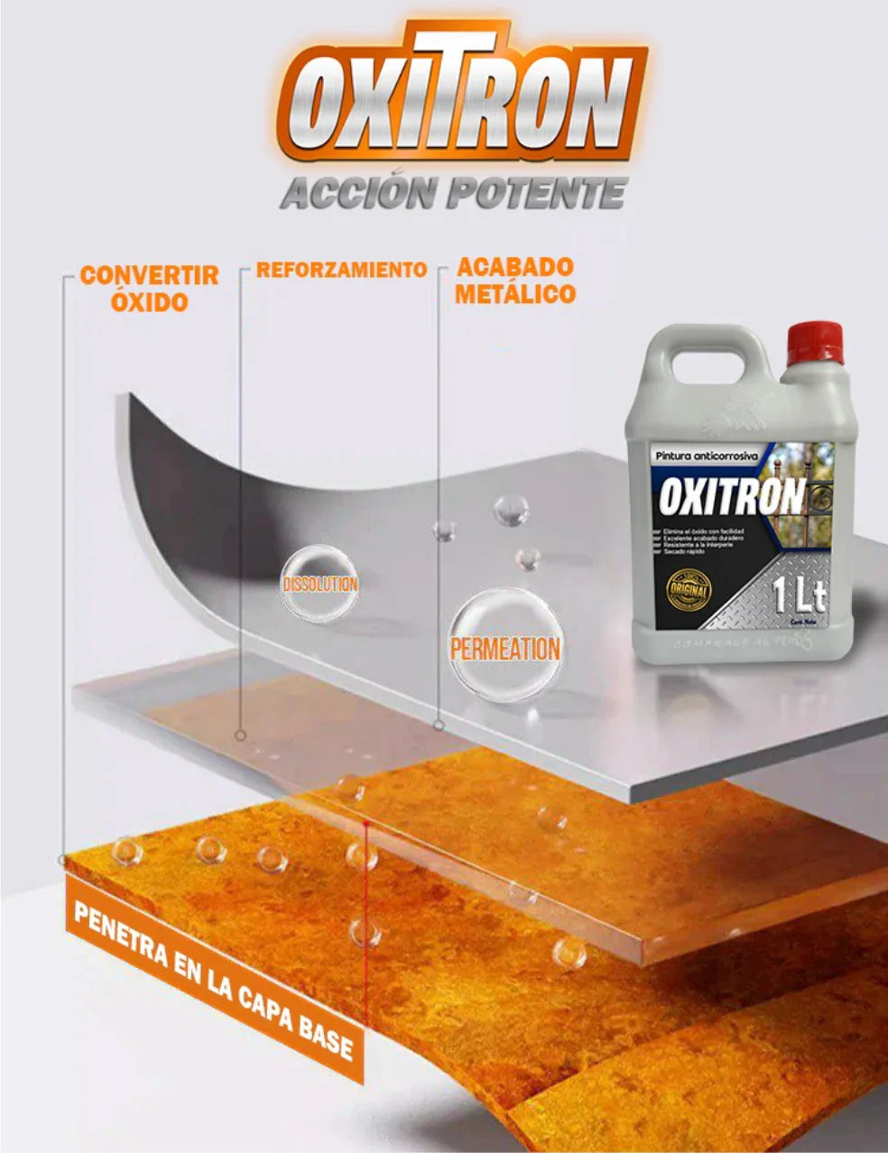 PINTURA ANTICORROSIVA OXITRON 1L