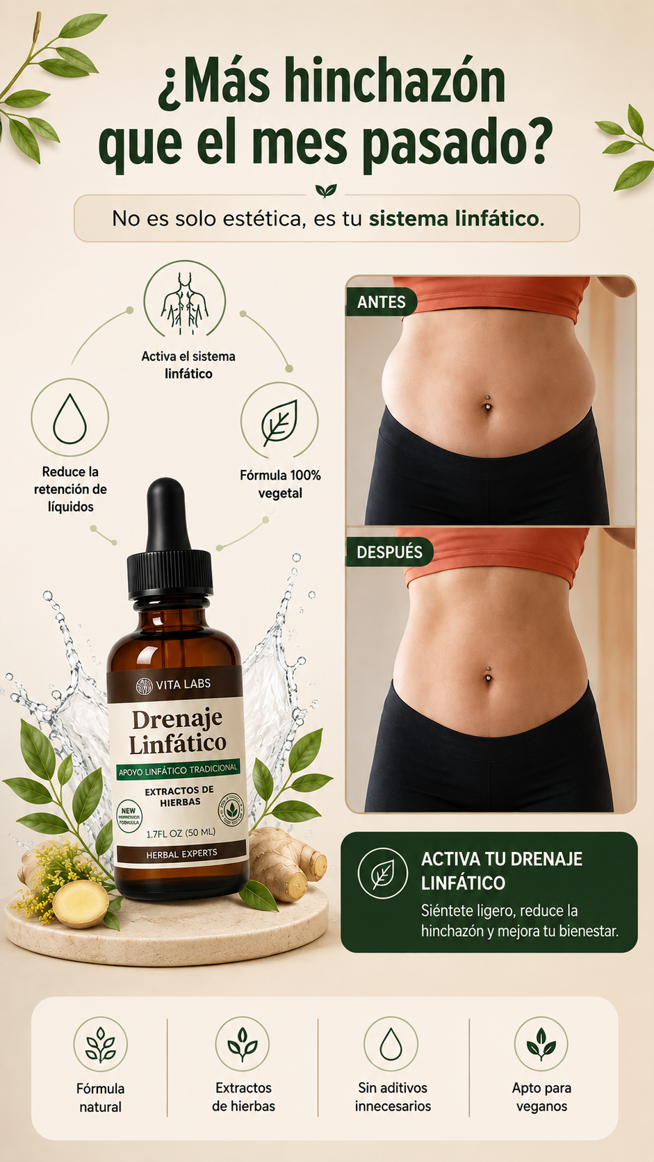 GOTAS HERBALES DRENAJE LINFÁTICO 60ML