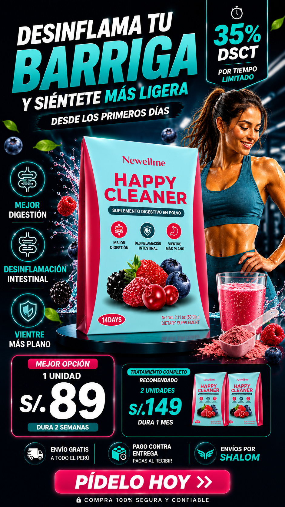 HAPPY CLEANER - Suplemento Digestivo en Polvo ™