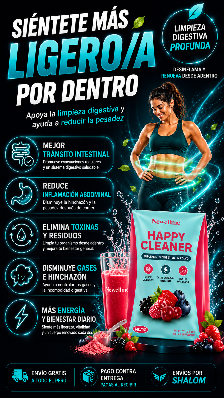 HAPPY CLEANER - Suplemento Digestivo en Polvo ™