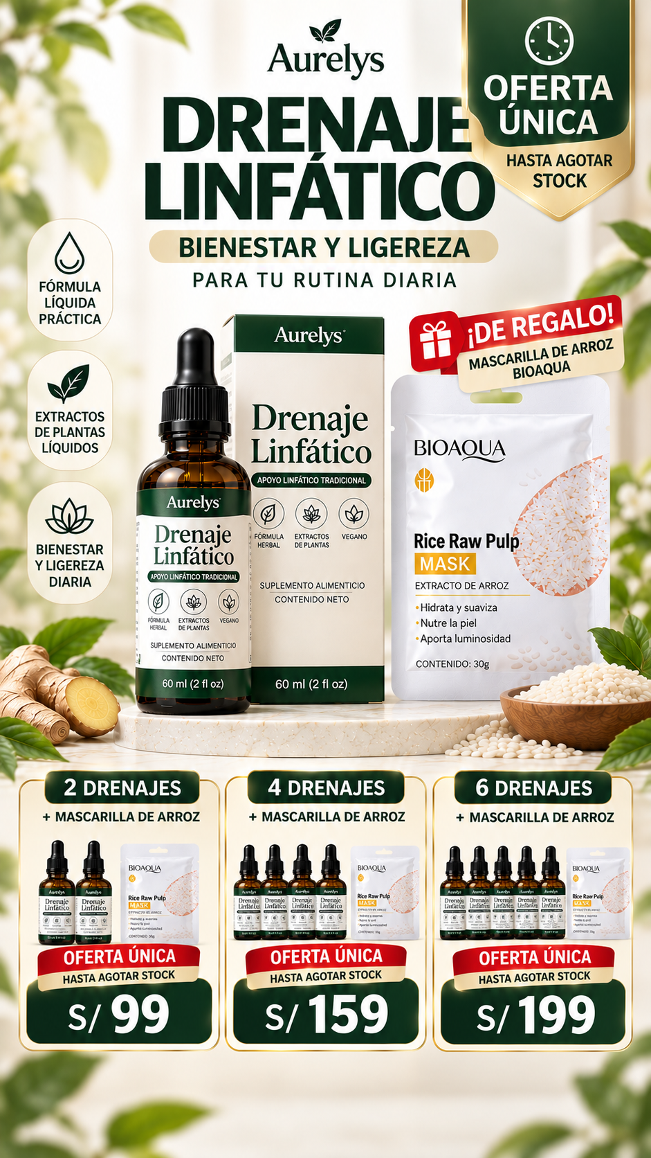 GOTAS HERBALES DRENAJE LINFÁTICO 60ML