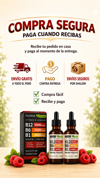 2 VITAMINA B12 EN GOTAS (Alta Potencia 5000 mcg)