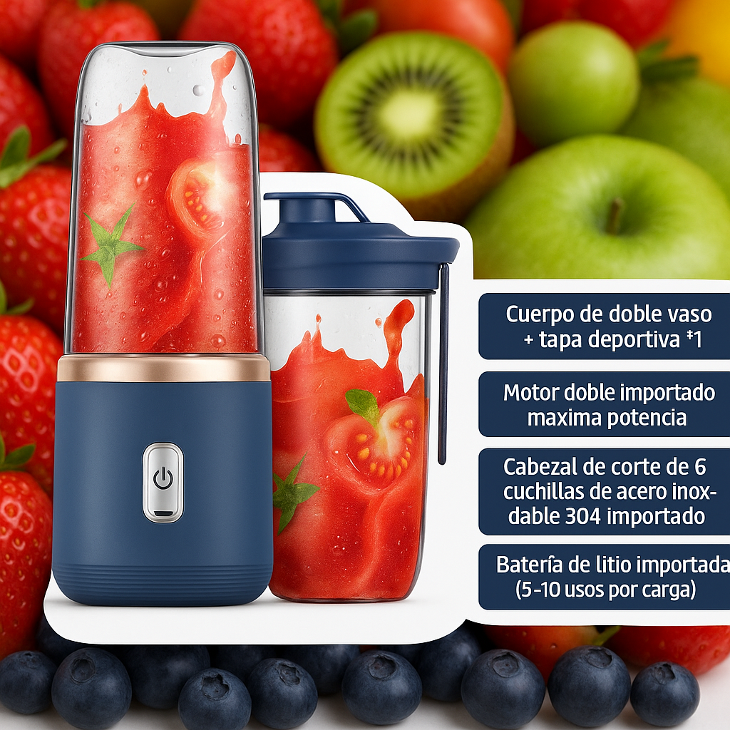 MINI LICUADORA PORTÁTIL 500ML