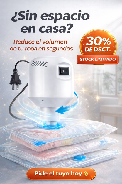 PACK BOLSAS AL VACÍO + EXTRACTOR DE AIRE PORTÁTIL