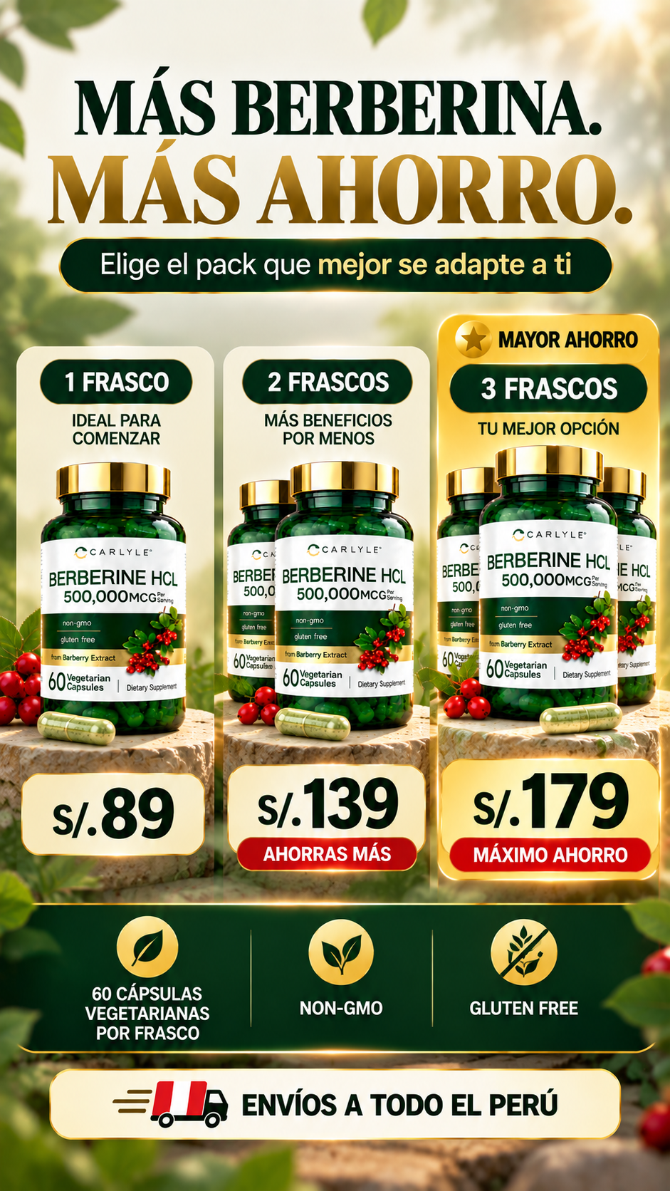 BERBERINA HCL 500,000mcg