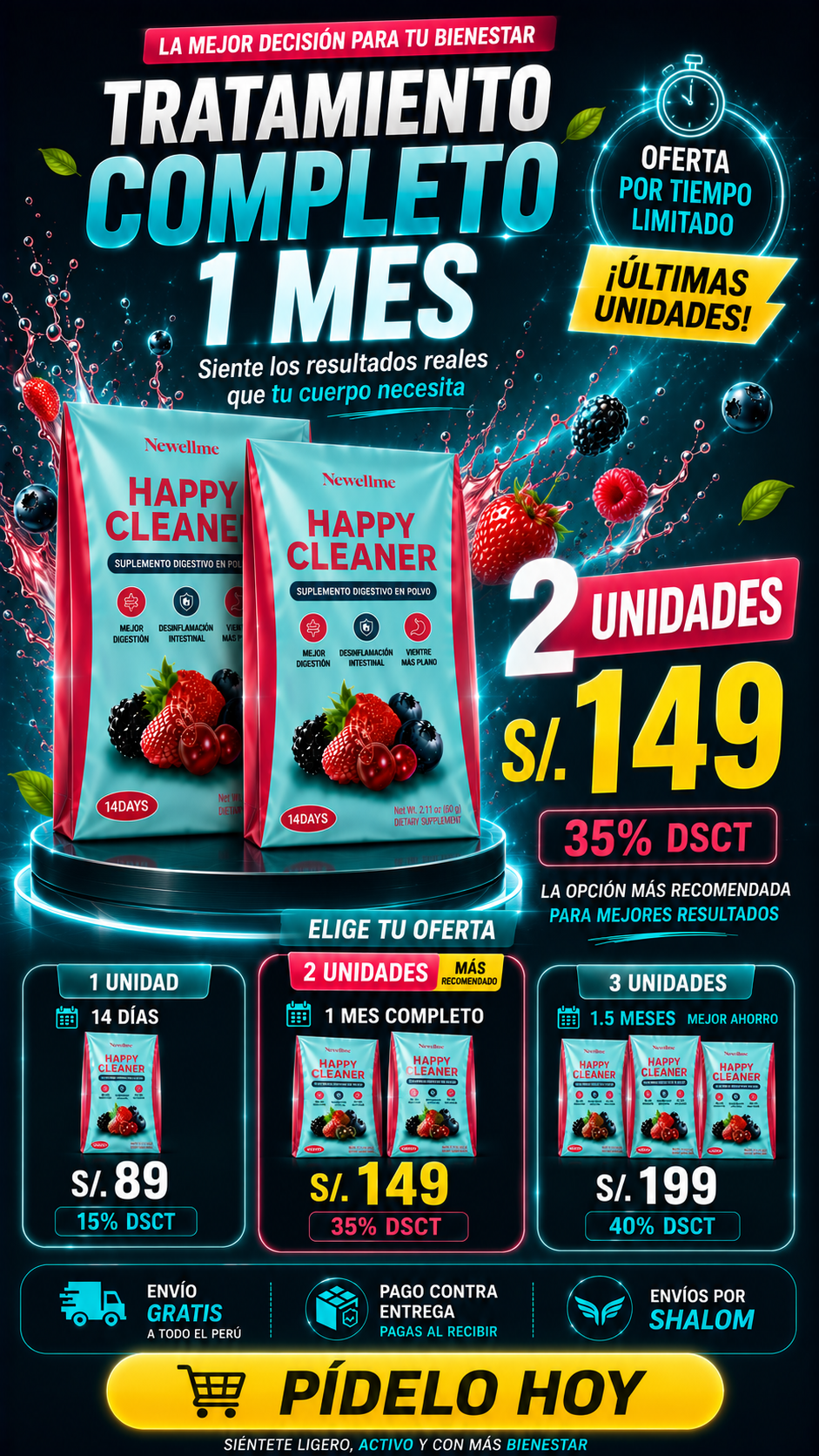 HAPPY CLEANER - Suplemento Digestivo en Polvo ™
