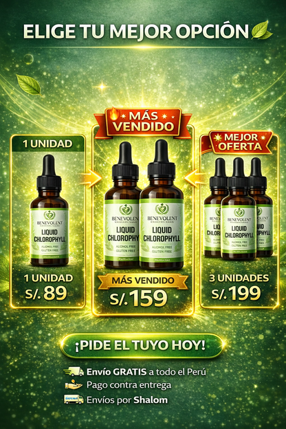 CLOROFILA LÍQUIDA - CONCENTRADO PURO 50ML