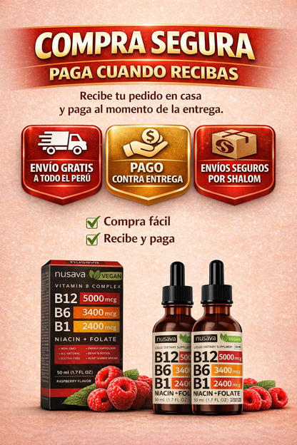 2 VITAMINA B12 EN GOTAS (Alta Potencia 5000 mcg)
