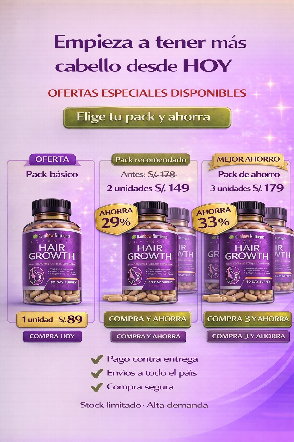 Hair Growth - Suplemento Crecimiento de Cabello