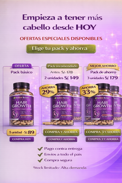 Hair Growth - Suplemento Crecimiento de Cabello