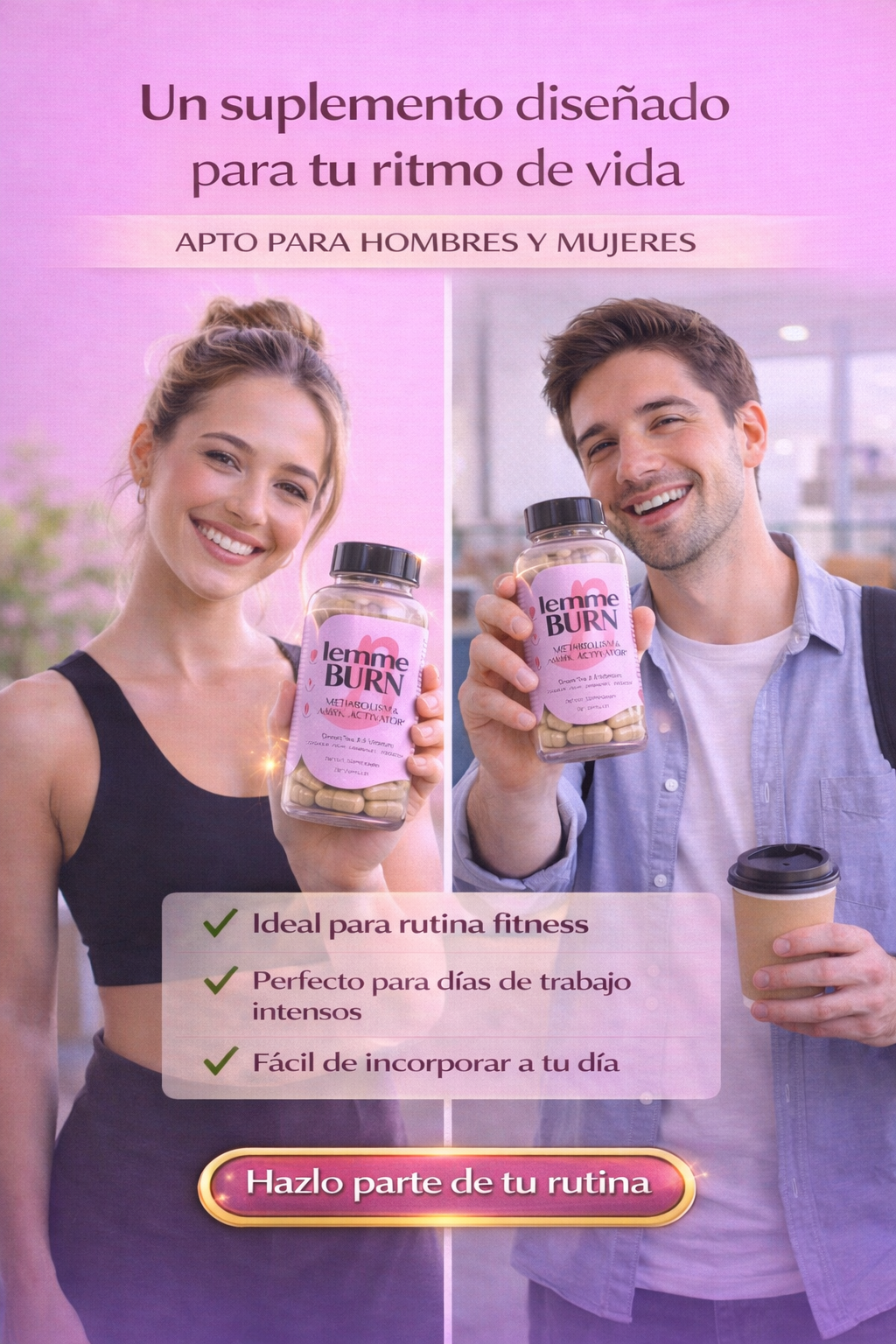 LEMME BURN™: Suplemento vegano para acelerar el metabolismo y quemar grasa abdominal