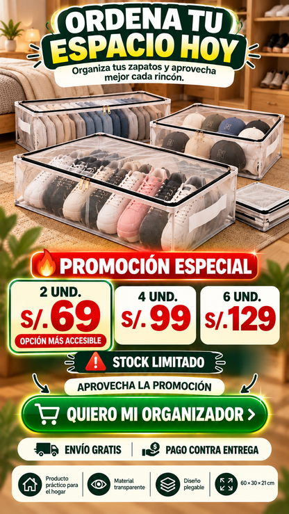 ORGANIZADOR PLEGABLE DE ZAPATOS