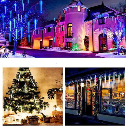 LUCES LED CON EFECTO DE METEORITO PARA NAVIDAD | Pack de 8 TIRAS