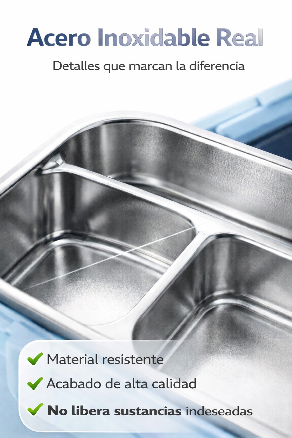 TÁPER TÉRMICO ACERO INOXIDABLE 3 DIVISIONES