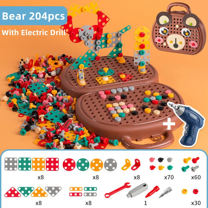 MINI TALADRO MONTESSORI 205 PIEZAS