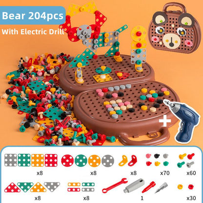 MINI TALADRO MONTESSORI 205 PIEZAS