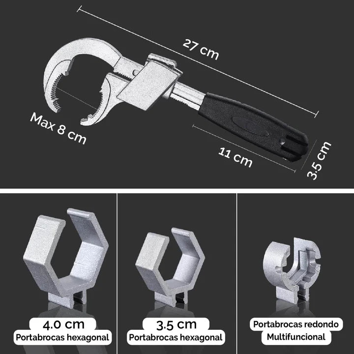 LLAVE INGLESA MULTIFUNCIONAL 4 EN 1
