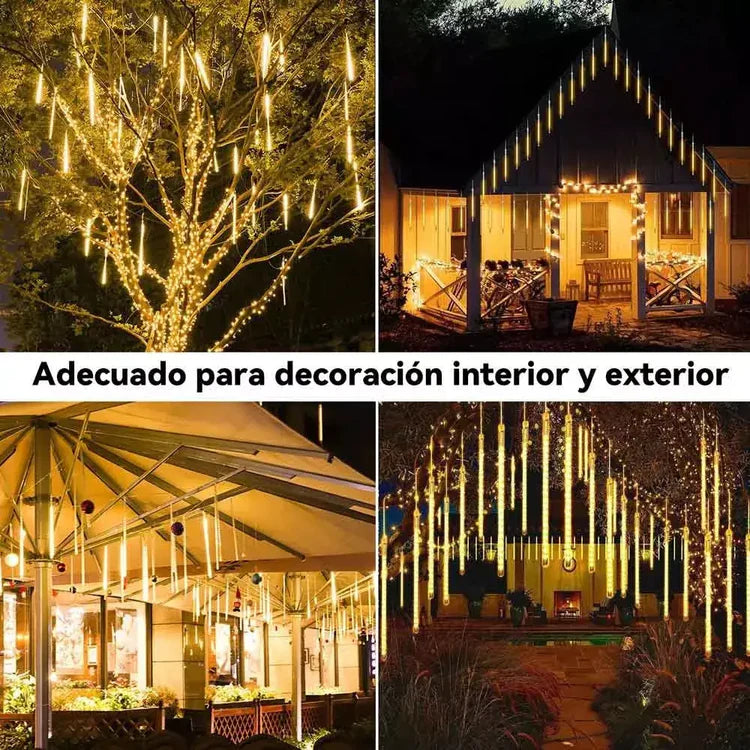 LUCES LED CON EFECTO DE METEORITO PARA NAVIDAD | Pack de 8 TIRAS