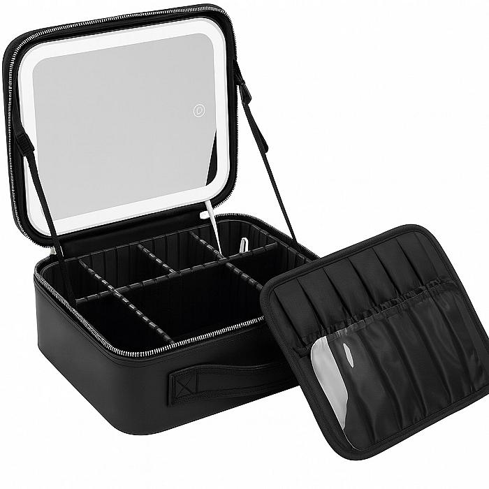 MALETÍN DE MAQUILLAJE CON ESPEJO LED + 1 DEPILADOR DE CEJAS (DE REGALO 🎁)